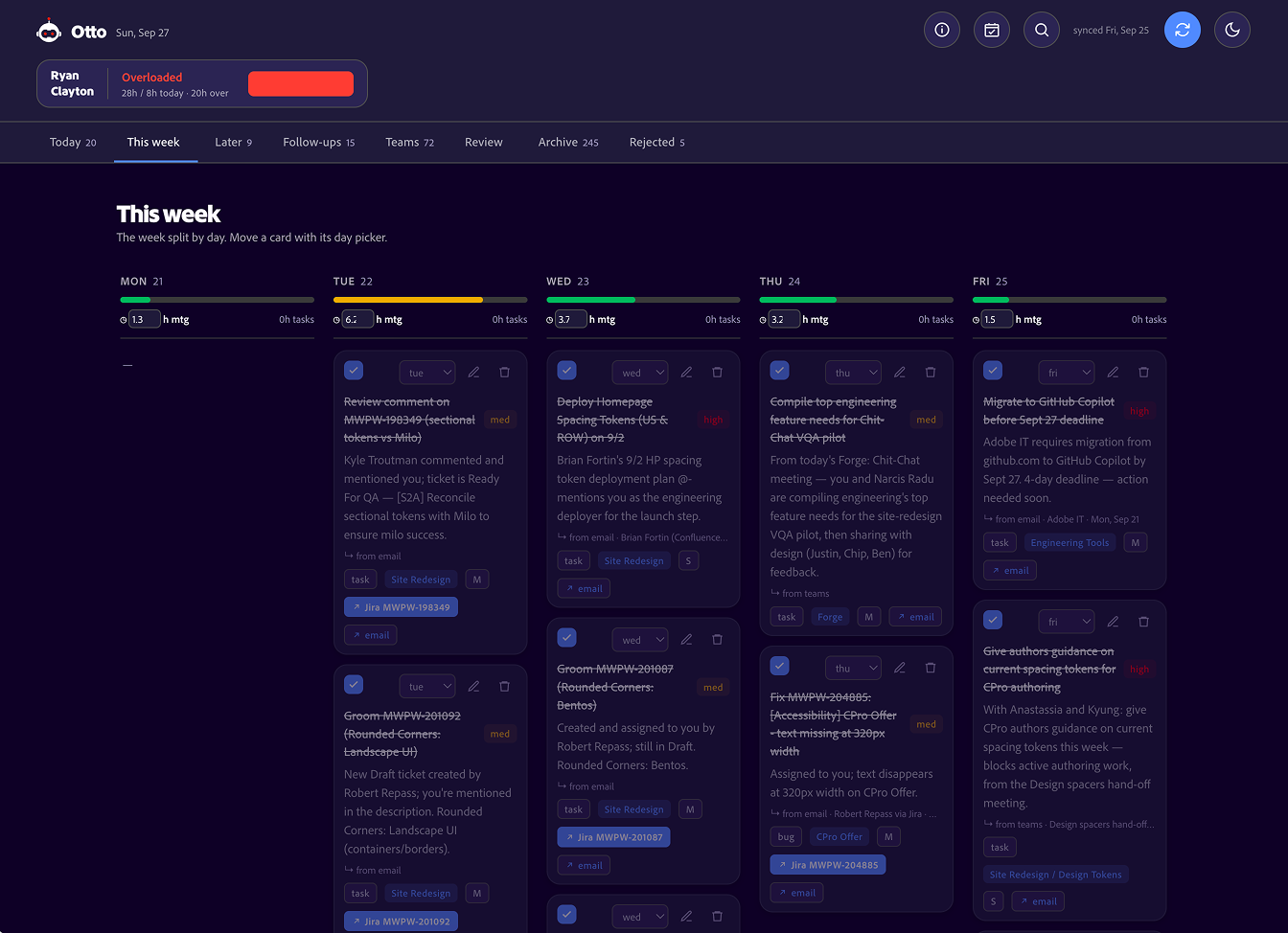 Otto — This week view